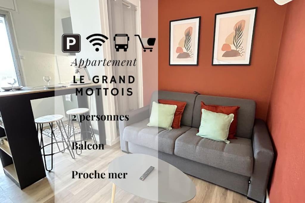 050 - Le Grand Mottois Studio, 2Pers - 100M Plage Λα Γκραντ-Μοτ Εξωτερικό φωτογραφία